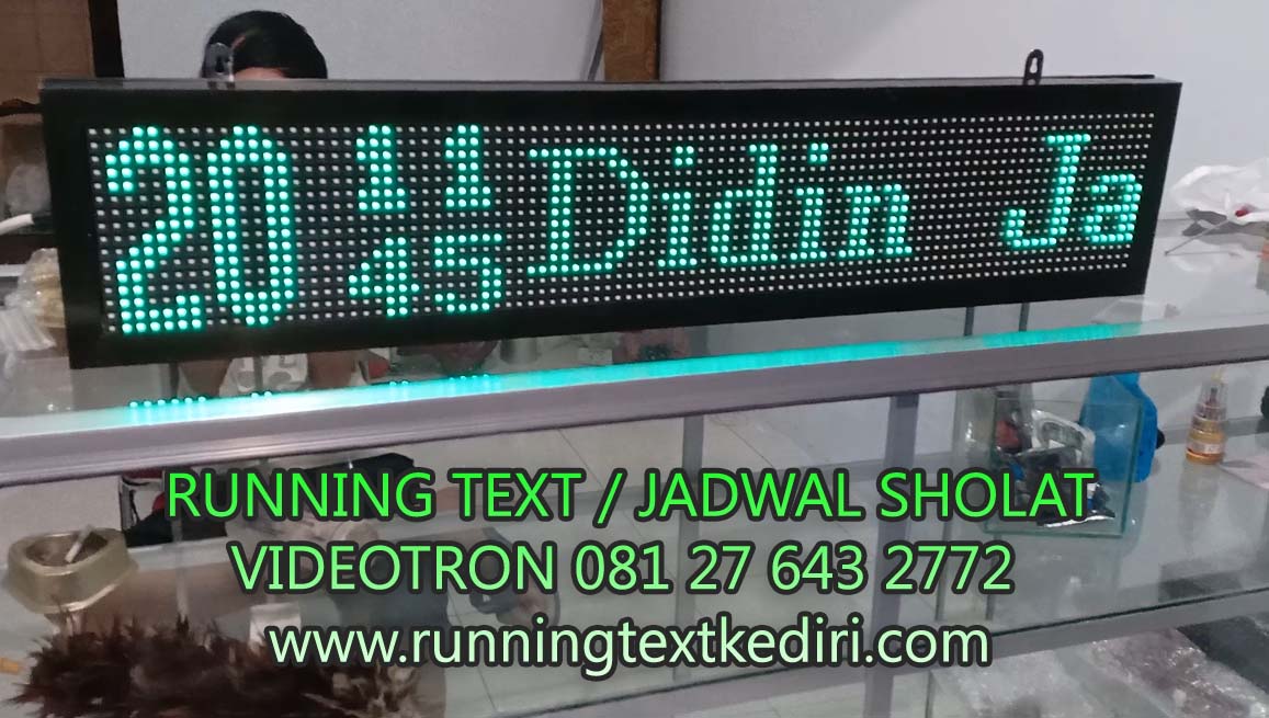 <p>Jadwal sholat led smd di wilayah Kediri Blitar Tulungagung Nganjuk Jombang Malang dengan kualitas terbaik. Jadwal sholat digital yang otomatis dapat berubah jadwal sesuai dengan lokasi yang anda miliki.</p>